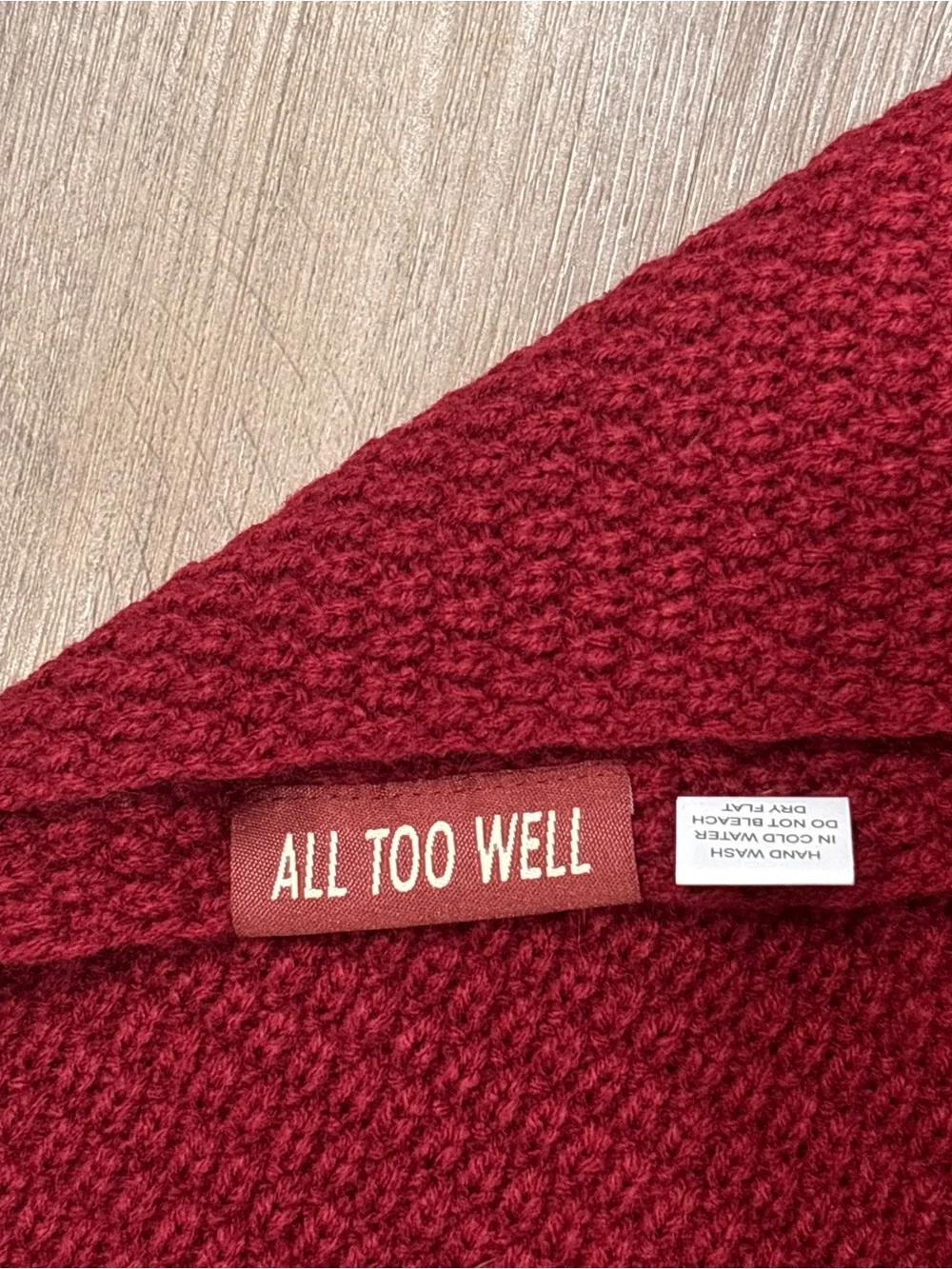 Taylor Swift All Too Well Red Scarf Knit Fringe Merch Eras Tour